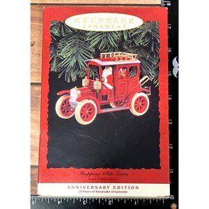 1993 HALLMARK KEEPSAKE ORNAMENT QX567-5 Shopping with Santa here comes santa Car